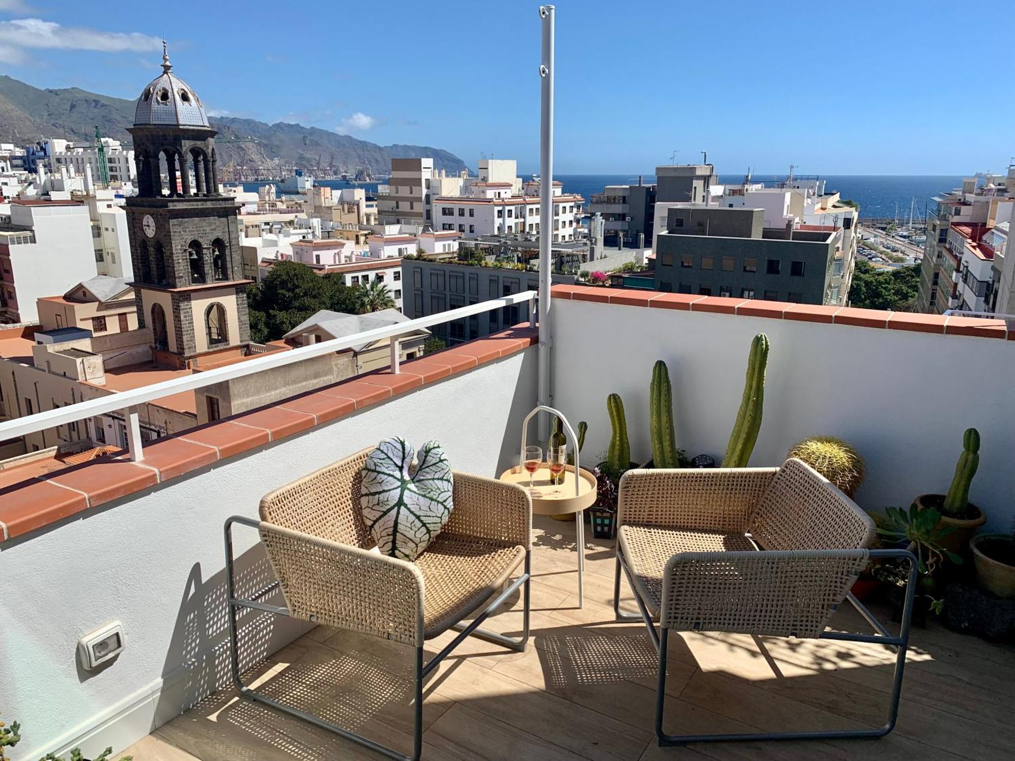 شقة Atico Con Terraza, Vistas Panoramicas Y Parking سانتا كروز دي تينيريف المظهر الخارجي الصورة