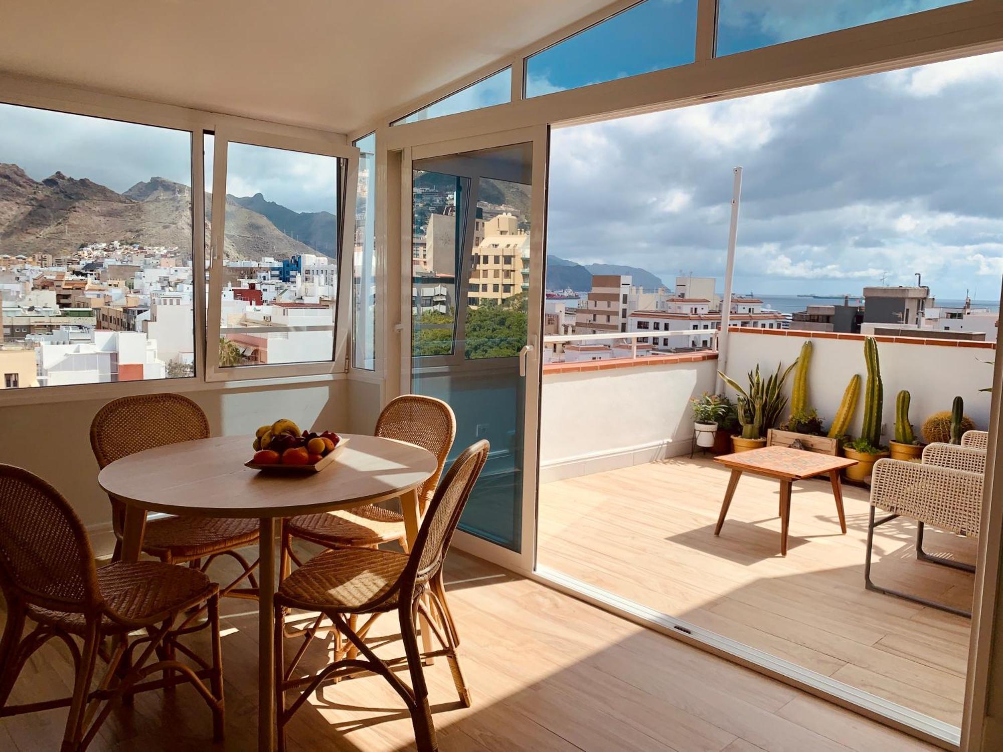 شقة Atico Con Terraza, Vistas Panoramicas Y Parking سانتا كروز دي تينيريف المظهر الخارجي الصورة